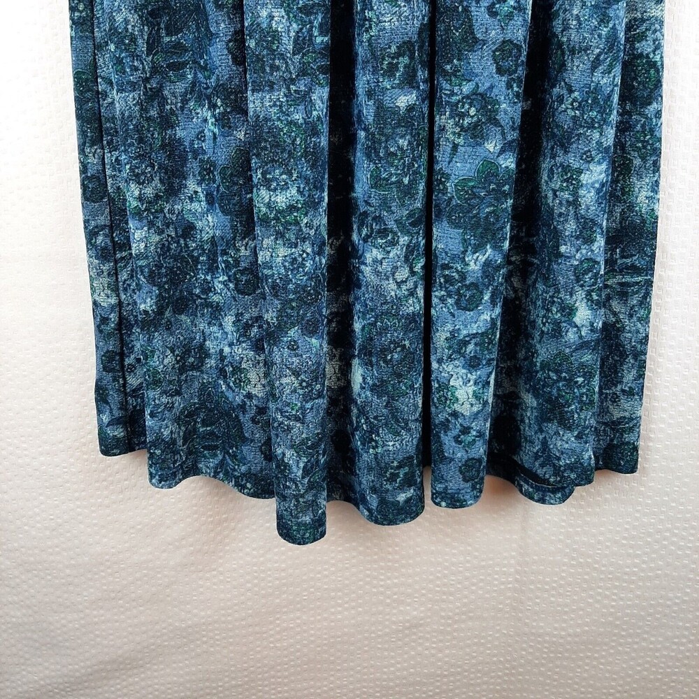 Lularoe Women Beautiful Elegant Amelia Dress Blue Floral Stretch Pockets XS - Picture 6 of 12